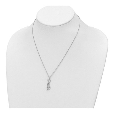 Sterling Silver CZ Purrfect Love Cat Pendant Necklace – view 4