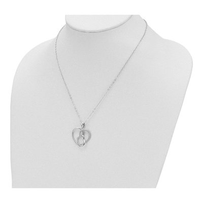 Sterling Silver CZ 'love You to Pieces' Pendant Necklace – view 4