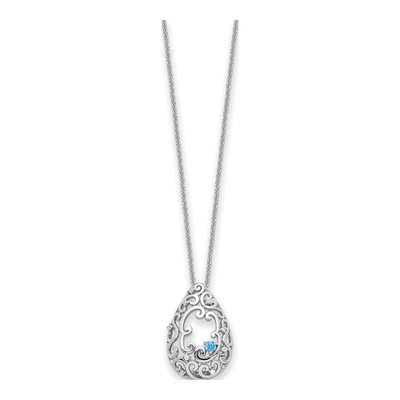 Sterling Silver CZ Memory of My Father Pendant Necklace – view 2