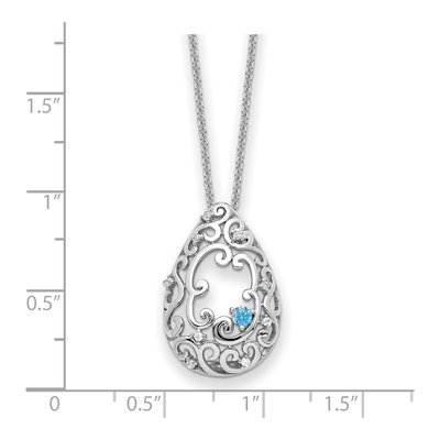 Sterling Silver CZ Memory of My Father Pendant Necklace – view 3