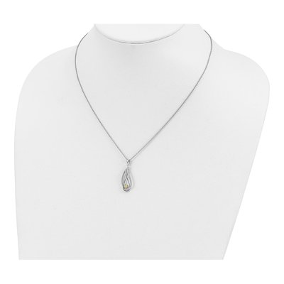 Sterling Silver CZ November Heart Pendant Necklace – view 4