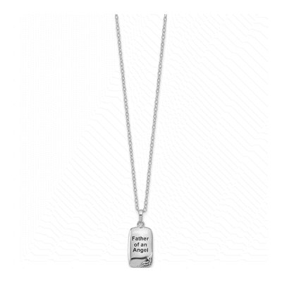 Sterling Silver Father of an Angel Ash Holder Pendant Necklace – view 2