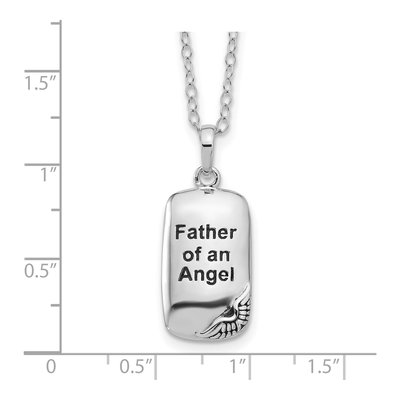 Sterling Silver Father of an Angel Ash Holder Pendant Necklace – view 4
