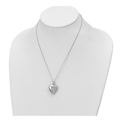 Sterling Silver CZ Angel Wings Ash Holder Pendant Necklace – view 5