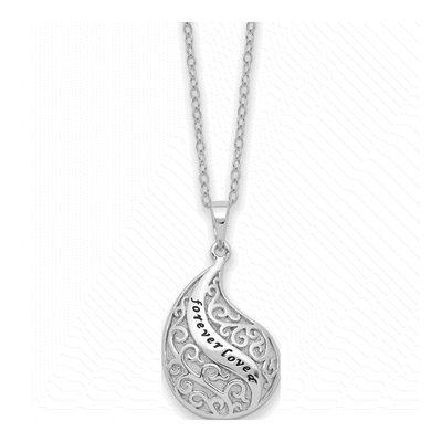 Sterling Silver Forever Loved Ash Holder Pendant Necklace