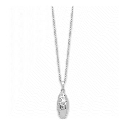 Sterling Silver Scrolled Hearts Ash Holder Necklace – view 2