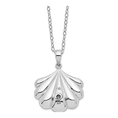 Sterling Silver Shell Ash Holder Pendant Necklace – view 3