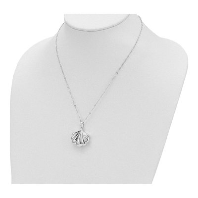 Sterling Silver Shell Ash Holder Pendant Necklace – view 6