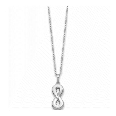 Sterling Silver CZ Infinity Ash Holder Pendant Necklace – view 2