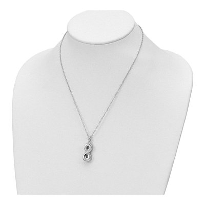 Sterling Silver CZ Infinity Ash Holder Pendant Necklace – view 5
