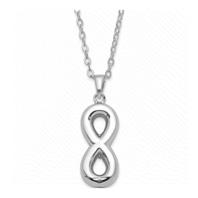 Sterling Silver CZ Infinity Ash Holder Pendant Necklace – view 7