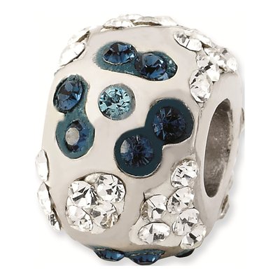 Sterling Silver Crystal Flower Bead
