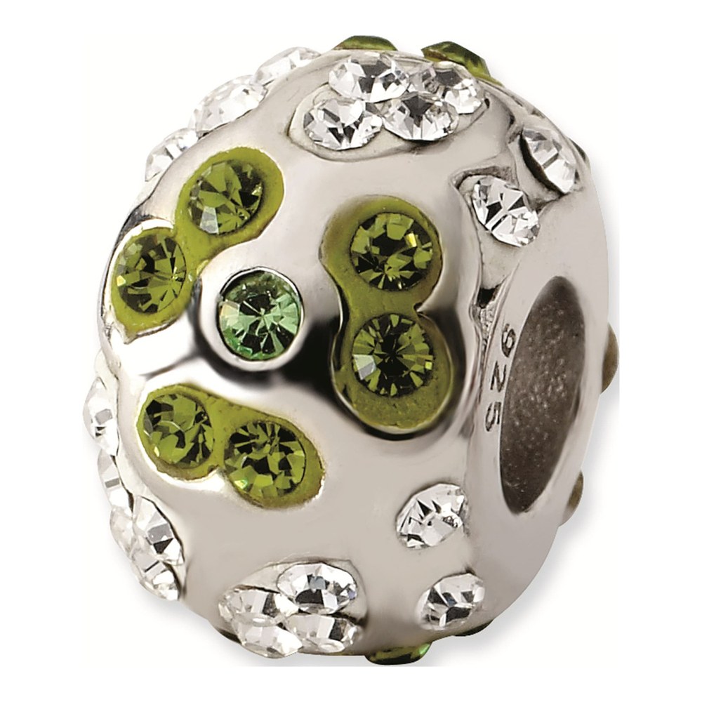 Sterling Silver Crystal Flower Bead