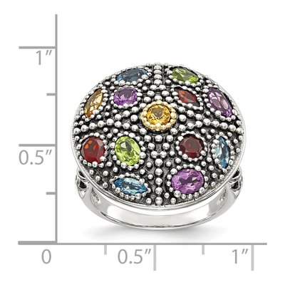 Sterling Silver & 14K Gold Amethyst & Citrine Multi-Gemstone Ring – view 5