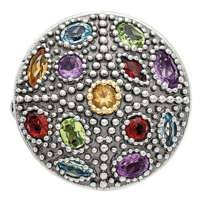 Sterling Silver & 14K Gold Amethyst & Citrine Multi-Gemstone Ring – view 6