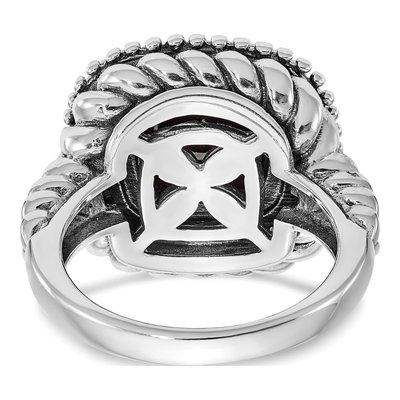Sterling Silver & 14K Gold Onyx Cabochon Ring – view 7