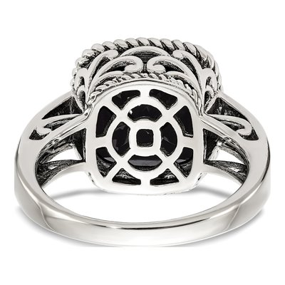 Sterling Silver & 14K Gold Onyx Ring – view 7