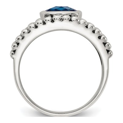 Sterling Silver & 14K Gold London Blue Topaz Ring – view 3