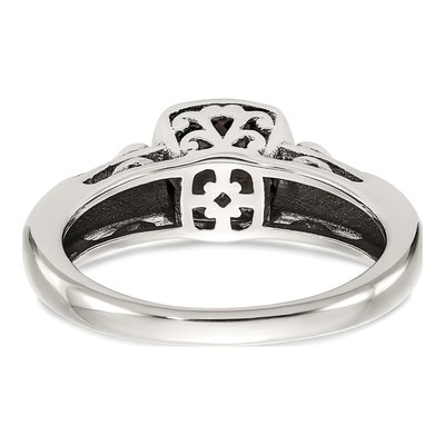Sterling Silver & 14K Gold Garnet Ring – view 7