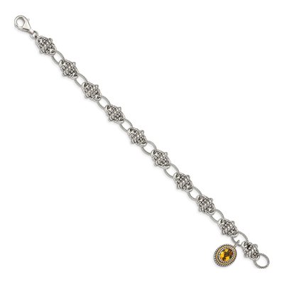 Sterling Silver & 14K Gold Citrine Bracelet – view 2
