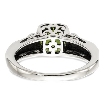Sterling Silver & 14K Gold Peridot Ring – view 6