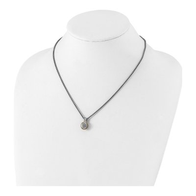 Sterling Silver & 14K Gold 1/20 ct tw Diamond Pendant Necklace – view 5