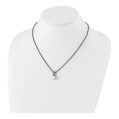Sterling Silver & 14K Gold Freshwater Cultured Pearl Pendant Necklace – view 5