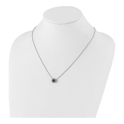Sterling Silver & 14K Gold Amethyst Necklace – view 5