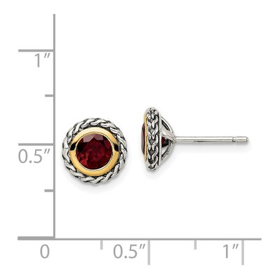 Sterling Silver & 14K Gold Stud Earrings – view 5