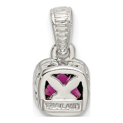 Sterling Silver & 14K Gold Rhodolite Garnet Pendant – view 4