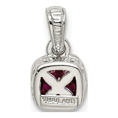 Sterling Silver & 14K Gold Ruby Pendant – view 4