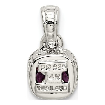 Sterling Silver & 14K Gold Amethyst Pendant – view 4