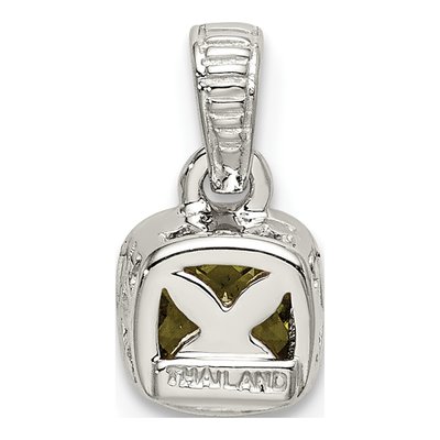 Sterling Silver & 14K Gold Peridot Pendant – view 4