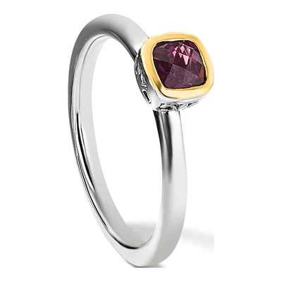 Sterling Silver & 14K Gold Rhodolite Garnet Ring – view 7