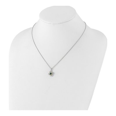 Sterling Silver & 14K Gold London Blue Topaz & Swiss Blue Topaz Pendant Necklace – view 4
