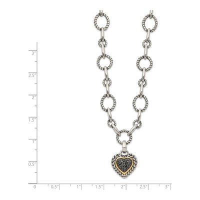 Sterling Silver & 14K Gold 0.26 ct tw Diamond Necklace – view 3