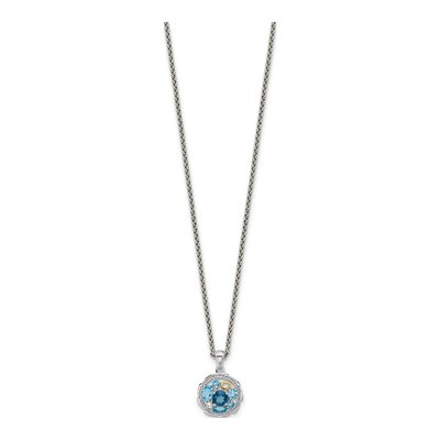 Multi-Topaz Two-Tone 18" Necklace – view 2