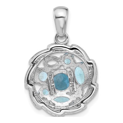 Multi-Topaz Two-Tone 18" Necklace – view 3