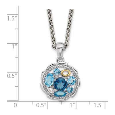 Multi-Topaz Two-Tone 18" Necklace – view 5