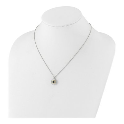 Sterling Silver & 14K Gold London Blue Topaz Pendant Necklace – view 4