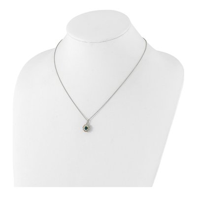 Sterling Silver & 14K Gold London Blue Topaz Pendant Necklace – view 4