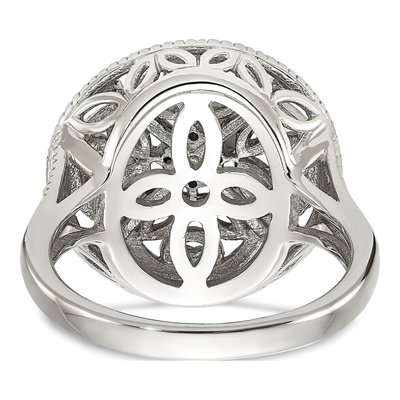 Sterling Silver & 14K Gold Diamond Vintage Ring – view 7