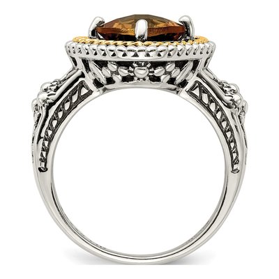 Sterling Silver & 14K Gold Citrine Ring – view 3