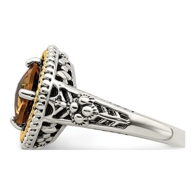 Sterling Silver & 14K Gold Citrine Ring – view 4