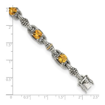 Sterling Silver & 14K Gold Citrine Bracelet – view 3