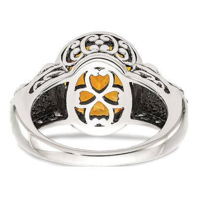 Sterling Silver & 14K Gold Citrine Ring – view 7