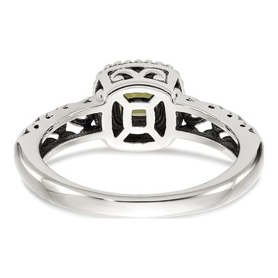 Sterling Silver & 14K Gold Peridot Ring – view 7