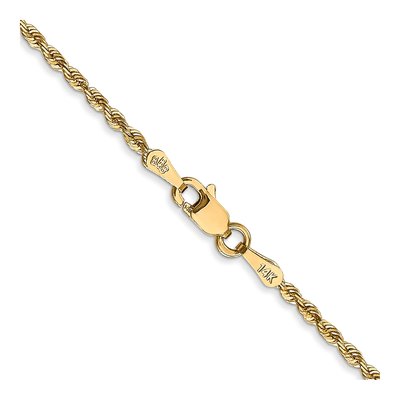 14K Yellow Gold 1.85mm Diamond-Cut 14-Inch Quadruple Rope Chain – view 5