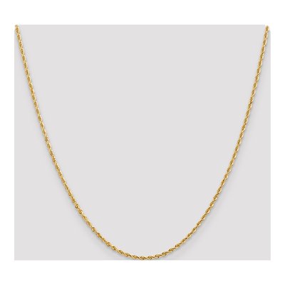 14K Yellow Gold 2mm Diamond-Cut Quadruple Rope Chain – view 5