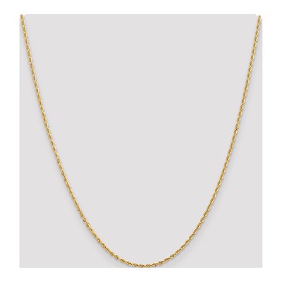 14K Yellow Gold 2mm Diamond-Cut Quadruple Rope Chain – view 5